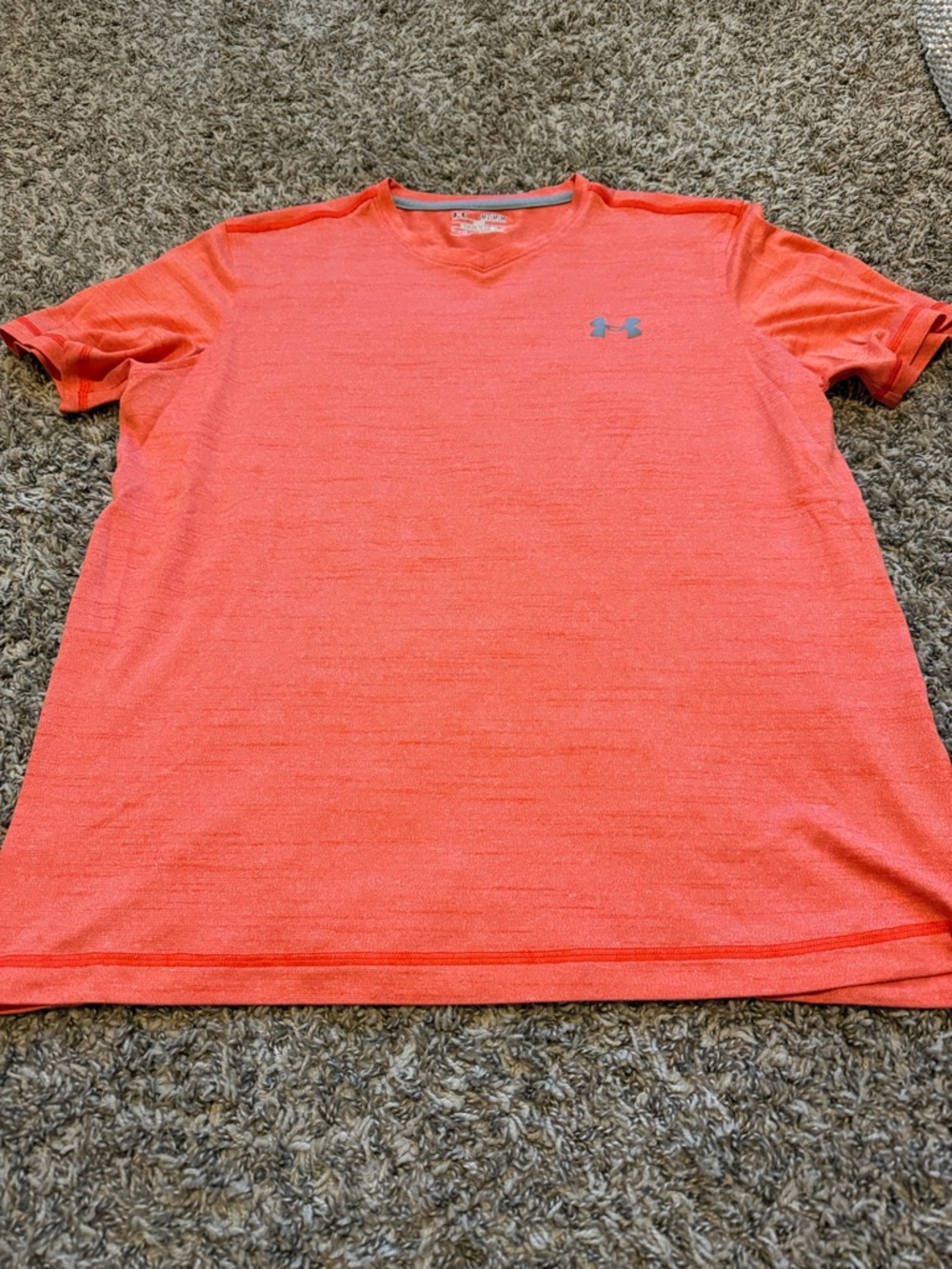 Under Armour Men’s Coral/Orange V-Neck Performance Tee